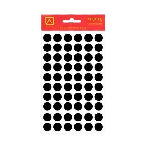 셀러허브 1 [XBIG2J0N_55]파츠 견출지(원형)흑 1000 10-302BK 7매