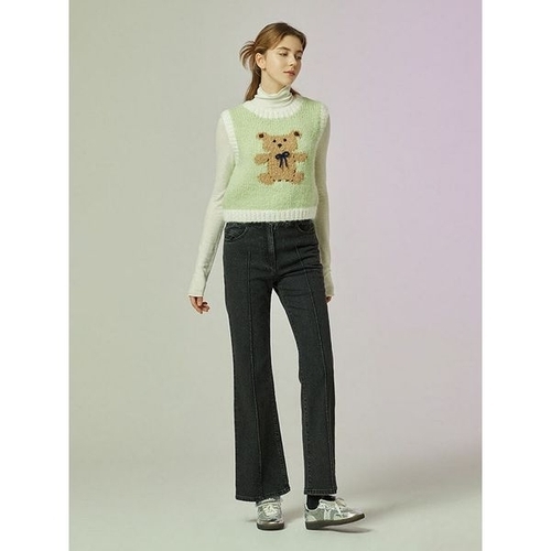 CC콜렉트 절개라인 부츠컷 데님팬츠 C234PSA438BK1_P406198902