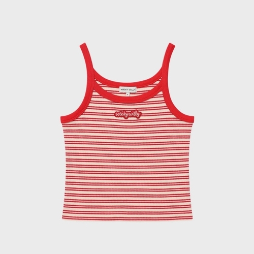 와키윌리 와키윌리 우먼스 스트라이프 슬리브리스 레드 WA2602ST76RD