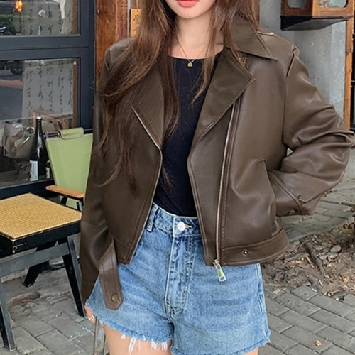 패션플러스 므네인 클래식 라이더 숏 자켓