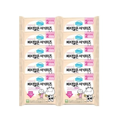 셀러허브 식품 [동원FB] 동원 자연방목 유기농 짜지않은 아기 치즈 2단계 (17g,10매입 x 10개) 100매