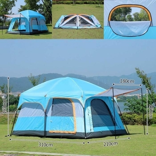 패션플러스 [제이앤엘글로벌탑스] 패밀리캠핑 견고한거실형 텐트 투룸 대형 리빙쉘 스카이 (44832649)