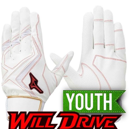 [미즈노][미즈노] 미즈노 야구 유소년 윌드라이브 배팅장갑 [흰골] 1EJEY53301ARWG D2409