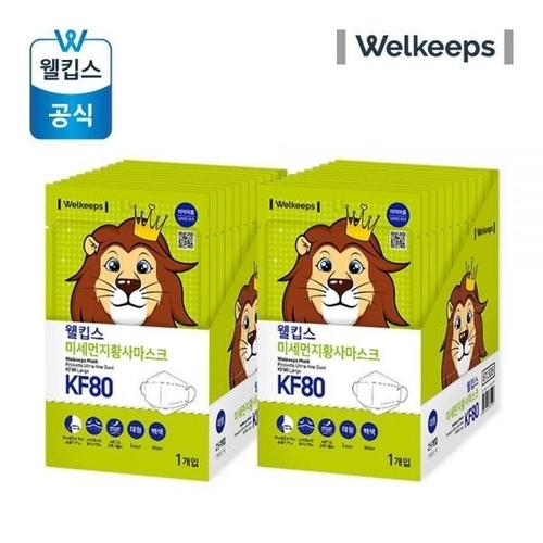 셀러허브 생활리빙 웰킵스  마스크  KF80 방한 대형 25개입 2개