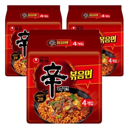 [셀러허브 식품]농심 신라면볶음면, 131g, 12개