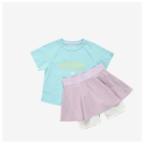 [뉴발란스][뉴발란스] 뉴발란스키즈트레이닝세트 PQC NK9YE2802G-84 NBgC Athleisure 티 플레어스커트 세트