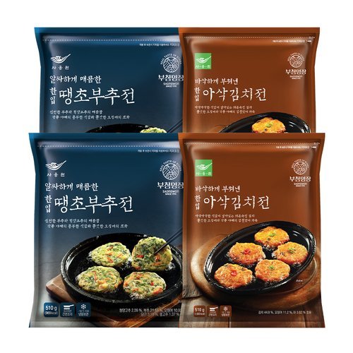 사옹원 [T] 사옹원 부침명장 한입 아삭김치전 510g 2개 + 땡초부추전 510g 2개