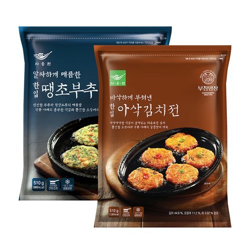 사옹원 [T] 사옹원 부침명장 한입 아삭김치전 510g 1개 + 땡초부추전 510g 1개