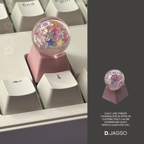 패션플러스 [디자이너몰] 별 크리스탈 수정볼 액시스 기계식 키캡 싱글