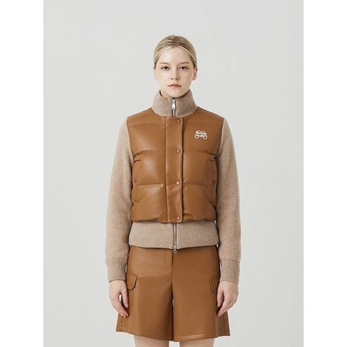 마틴 여성 레더믹스 니트 점퍼 QW0EJP40453_P378548812