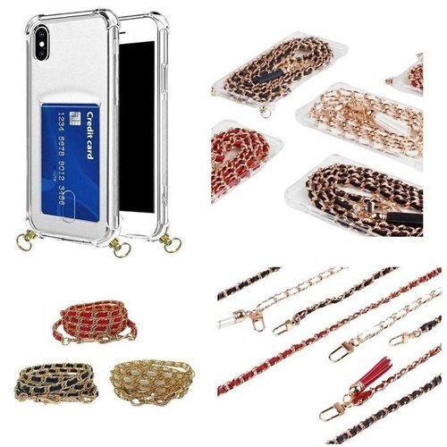 셀러허브 1 [RGNQ4080]갤럭시A52S 5G A528 카드링 레더 체인 목걸이