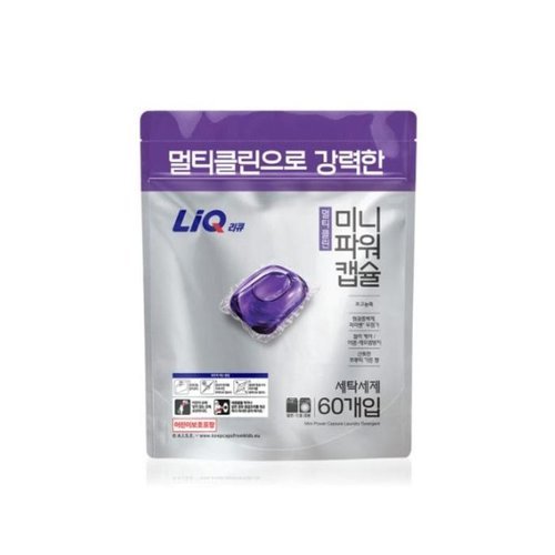 셀러허브 생활리빙 리큐 세탁세제 캡슐 진한겔 멀티클린 미니파워 60개입 (35777941)