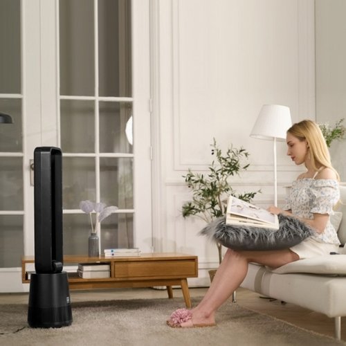 오티마트 ELECTRO-G 하이브리드 날개없는 리모콘 선풍기 공기청정기