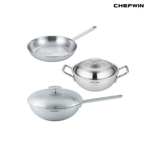 쉐프윈 316커퍼코어 통5중 22cm 양수웍+26cm 멀티웍+24cm 후라이팬