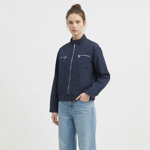 샵앤 여성 반목 간절기 바스락 바람막이 집업 점퍼 NARU-WJP-21144-네이비