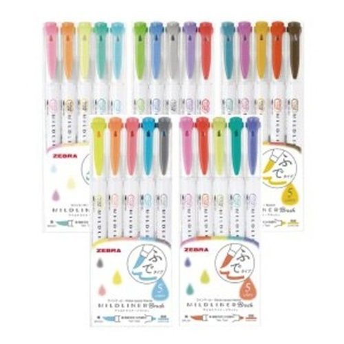 VY협력업체 브이와이 [VCH21665]마일드라이너 브러쉬 파츠 형광펜 세트 5색