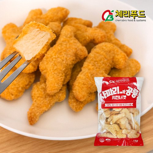기타 체리푸드 사파리에 간 공룡치킨너겟 1kg 1봉