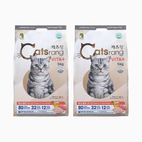 셀러허브 생활리빙 캐츠랑 비타플러스 전연령 고양이 사료 5kg x 2_P438265041