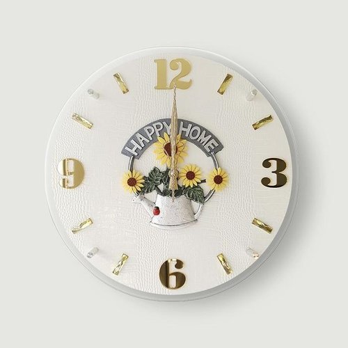 셀러허브 패션 [QN32T7Y3_55]해바라기 화이트 대형벽시계 거실 벽시계