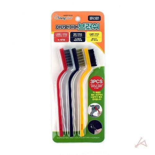 셀러허브 1 [XBK41906_48]틈새청소솔 3종 황동 스텐 나일론 청소 브러쉬