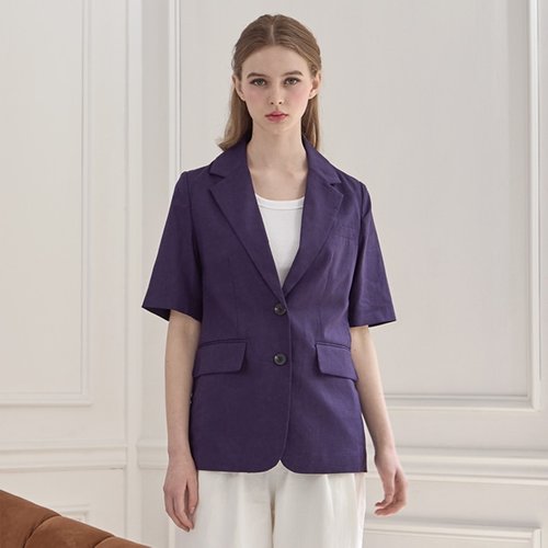 로코엘라 쿠브 프렌치 린넨 100 여성 반팔 자켓