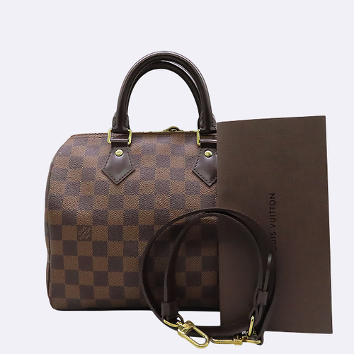 루이비통 중고명품 N41368 다미에 에벤 스피디 반둘리에 25 토트백 + 숄더스트랩 2WAY