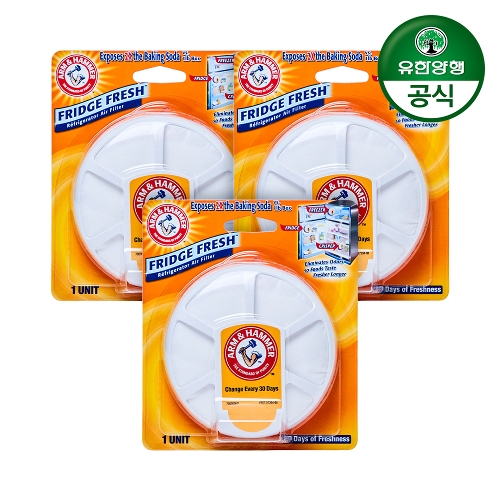 유한양행 암앤해머 냉장고탈취제 후릿지후레쉬 3개