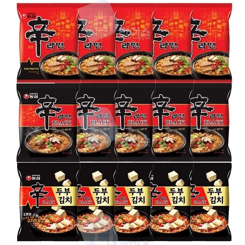 [셀러허브 패션][OFKKNNQR]농심 신라면 신라면블랙 두부김치 15봉 봉지