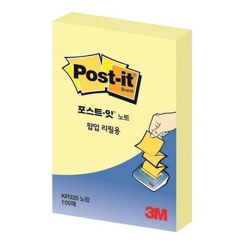 셀러허브 패션 [JH27Q63R_52CK]포스트잇팝업 3M KR-320노랑(노랑 51x76mm)
