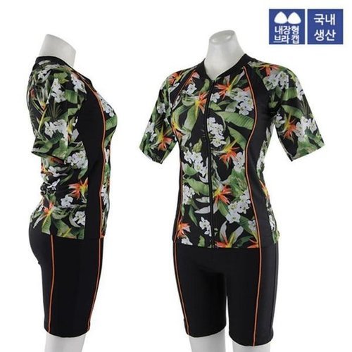 셀러허브 스포츠레저 XBLUE 여자 반팔 집업 투피스 수영복 N76119 여성 잇템_P425281736