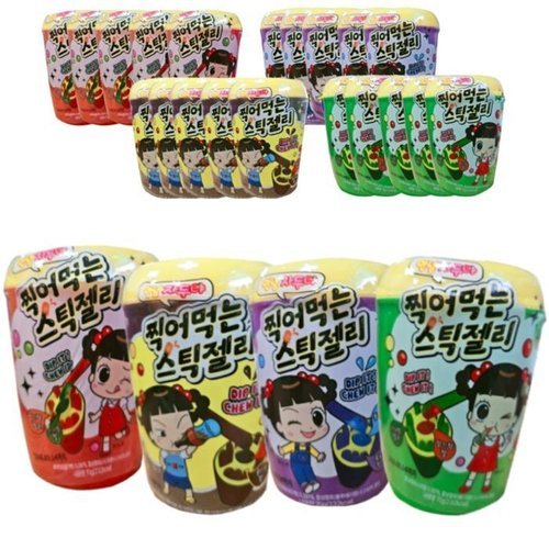 [셀러허브 식품]안녕 자두야 찍어먹는 스틱젤리 70g  (딸기향 + 포도향 + 콜라향 + 사과향) 4종 6세트