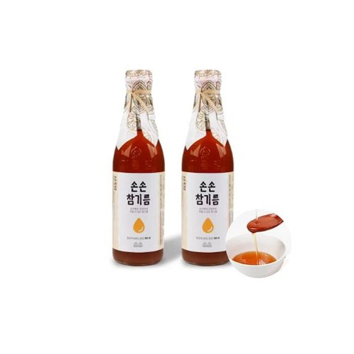 셀러허브 식품 손손 통참깨 참기름 350ml + 350ml 2병