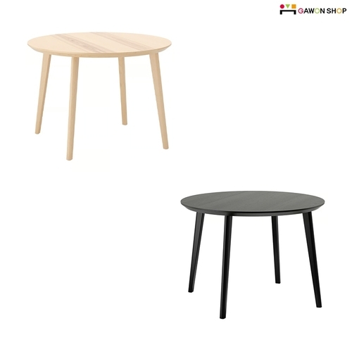 이케아 LISABO 튼튼한 원목의 원형 식탁/테이블