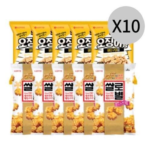 셀러허브 식품 오잉 오징어+쌀로별 총 100봉 업소용 대량 스낵 간식 (33303951)
