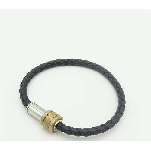 [중고] [몽블랑]고이비토 중고명품  12614763 블랙 컬러 1858 지오스피어 레더 스틸 팔찌