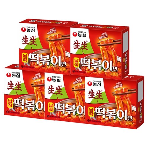 농심(주) 농심 생생납작 떡볶이면 258g x 5개