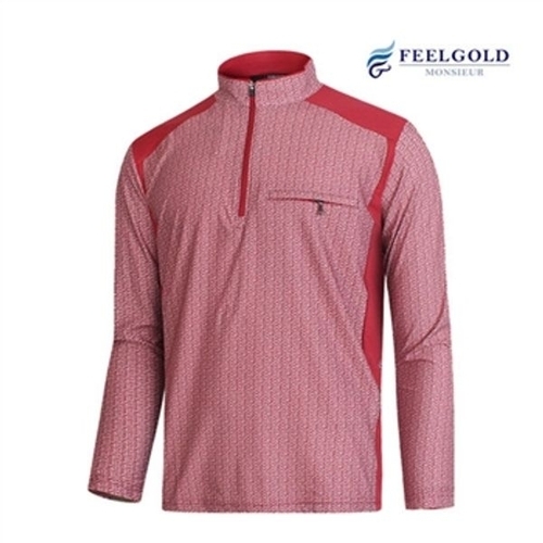 필골드 윈디페이스 남성 어깨배색 프린트 긴소매 등산티셔츠 RM209_P060532925