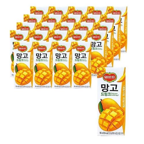셀러허브 1 [XB786K30_55]델몬트 망고주스 망고 드링크 190ml 24개