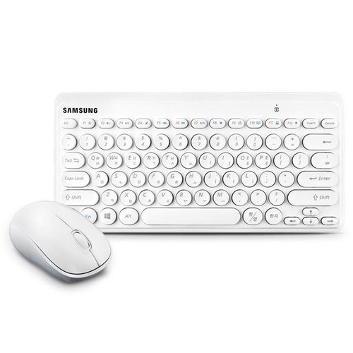 셀러허브 가전 삼성전자 2.4 GHz 멤브레인 무선 미니 키보드 마우스 (화이트) (SRP-9610W) (52570922)