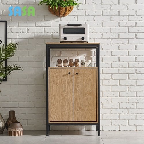 [사사가구]루시드 도어수납형 에어프라이어 스틸 수납장