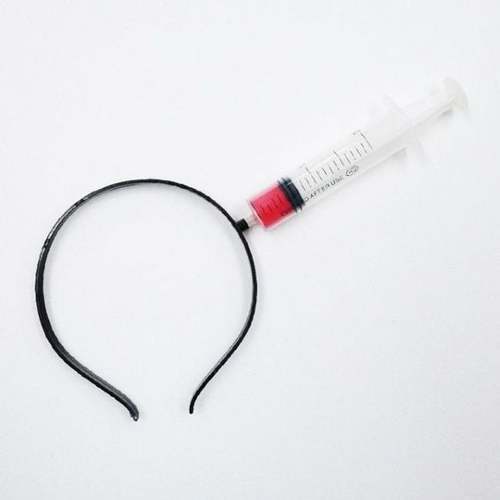 기타 할로윈 엽기주사기 머리띠-WD42136