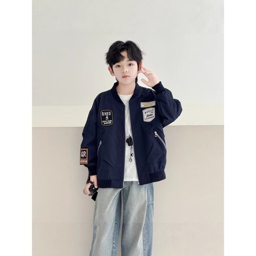 아이옷샵 와펜 포인트 오버핏 블루종 R21165