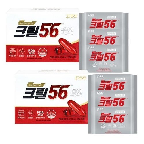 기타브랜드 펄세스 크릴오일 크릴56 1000mgX30캡슐X6팩_P387989456