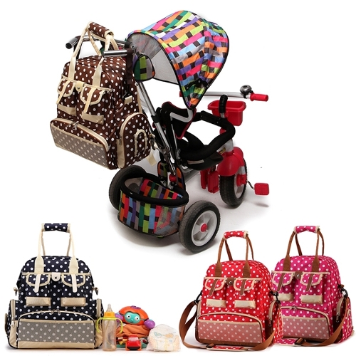 조이멀티 빅도트 백팩 크로스백 방수 기저귀가방 303296