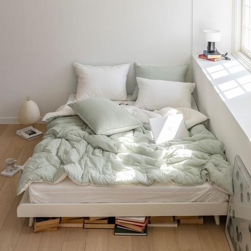 셀러허브 생활리빙 코지네스트 포근한 사계절 이불 SS 플로티 온도조절 60수 순면 네이비