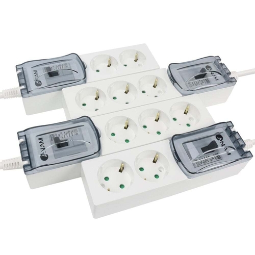 패션플러스 [HS라이프] 선풍기 냉풍기 써큘레이터 아남 3구 2 5M 전기콘센트 멀티탭 노출 스위치 플러그