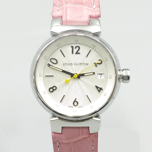 루이비통 고이비토 중고명품  Q13130 땅부르 미디엄 쿼츠 홀로그램 모노그램 엘리게이터 스트렙 여성용시계 [명동점]