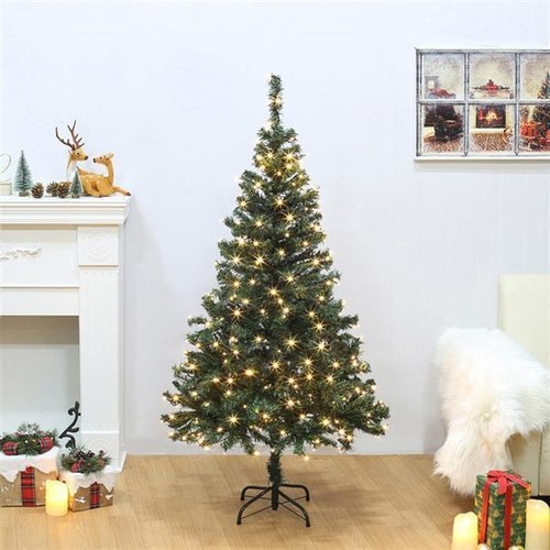 셀러허브 생활리빙 [도토로]150cm 하얀축제 크리스마스 트리 + 200구 웜색 LED 전구 기획세트