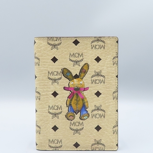 엠씨엠 고이비토 중고명품 MCM(엠씨엠) MYV5SXL45 베이지 레더 비세토스 래빗 프린팅 여권 지갑