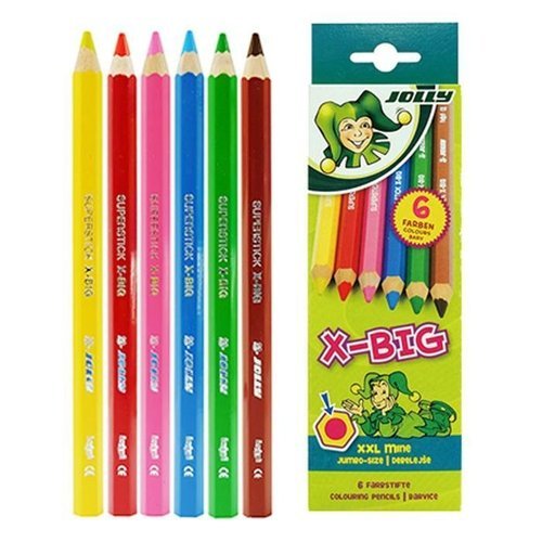 [셀러허브 패션][JHM4072Q_51DA]지구화학 X-BIG 색연필 6색
